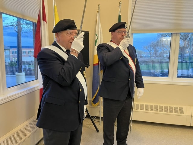 Sir Knight Colin Lapierre - Saluting as part of Honour Guard